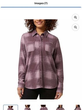 32 Degrees Plaid Button-Down Stretch Shirt NWT